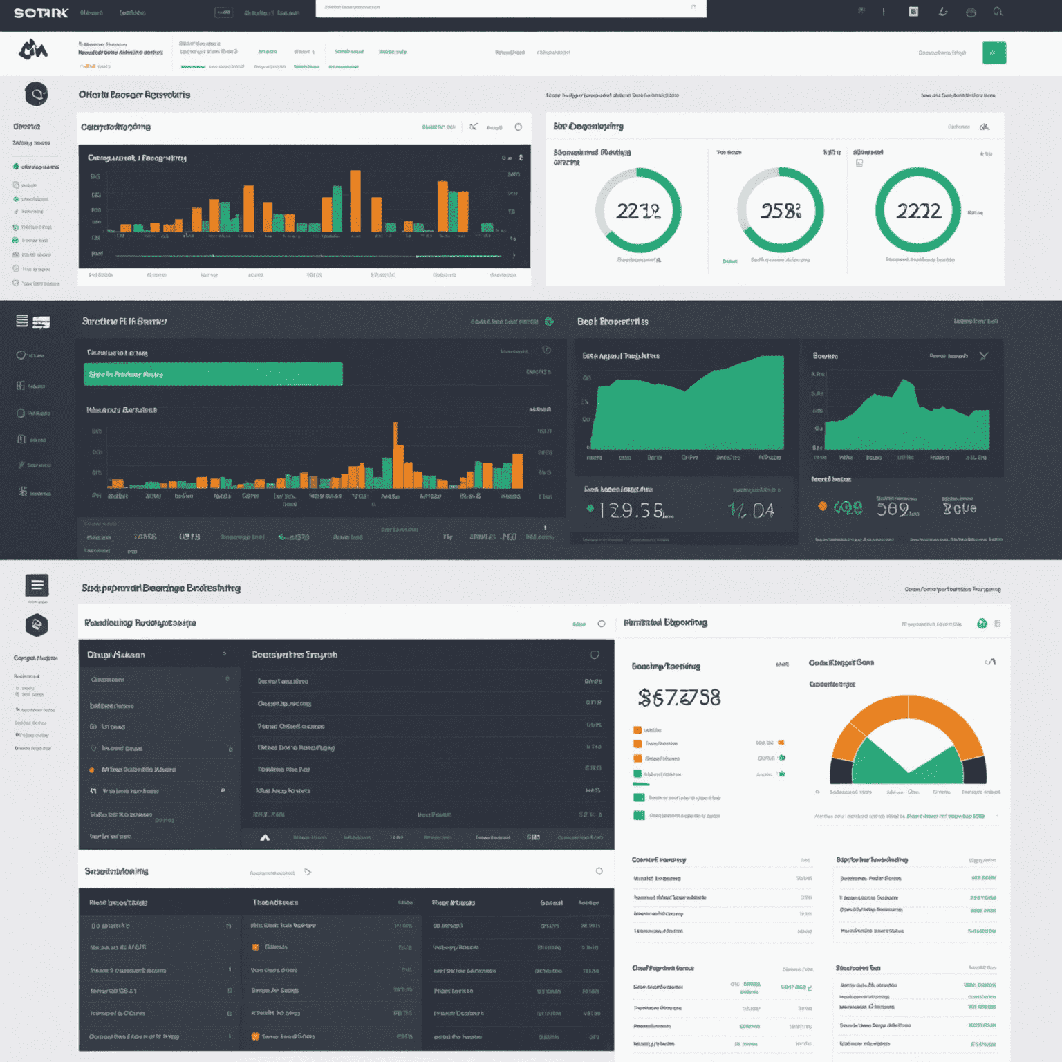 A split-screen image showing the old financial reporting system on the left and the new FirstLedger-developed dashboard on the right. The contrast highlights the improved clarity, real-time updates, and interactive elements of the new system.